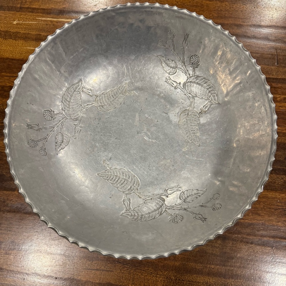 Vintage Farberware Hand Hammered Aluminum Bowl made in Brooklyn, NY